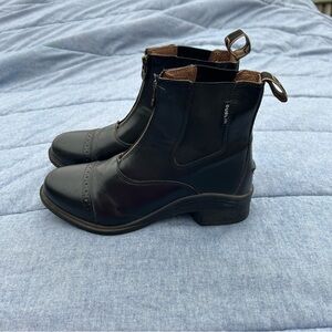 Dublin Altitude Black Leather Zip Paddock Equestrian Boots Size 7
